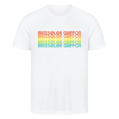 Premium T-Shirt "Brüsseler Griffon - RETRO" Weiß – hunde-shirt.de