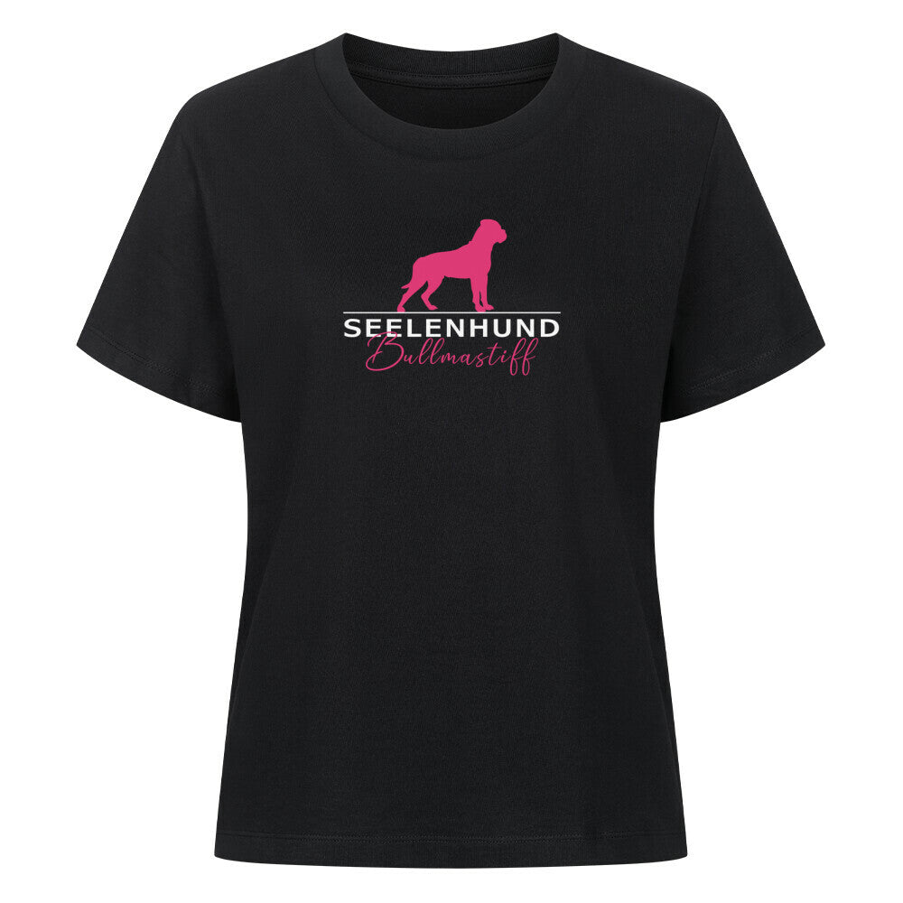 Premium Organic Damen-Shirt "Bullmastiff - Seelenhund" Schwarz – hunde-shirt.de