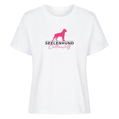 Premium Organic Damen-Shirt "Bullmastiff - Seelenhund" Weiß – hunde-shirt.de