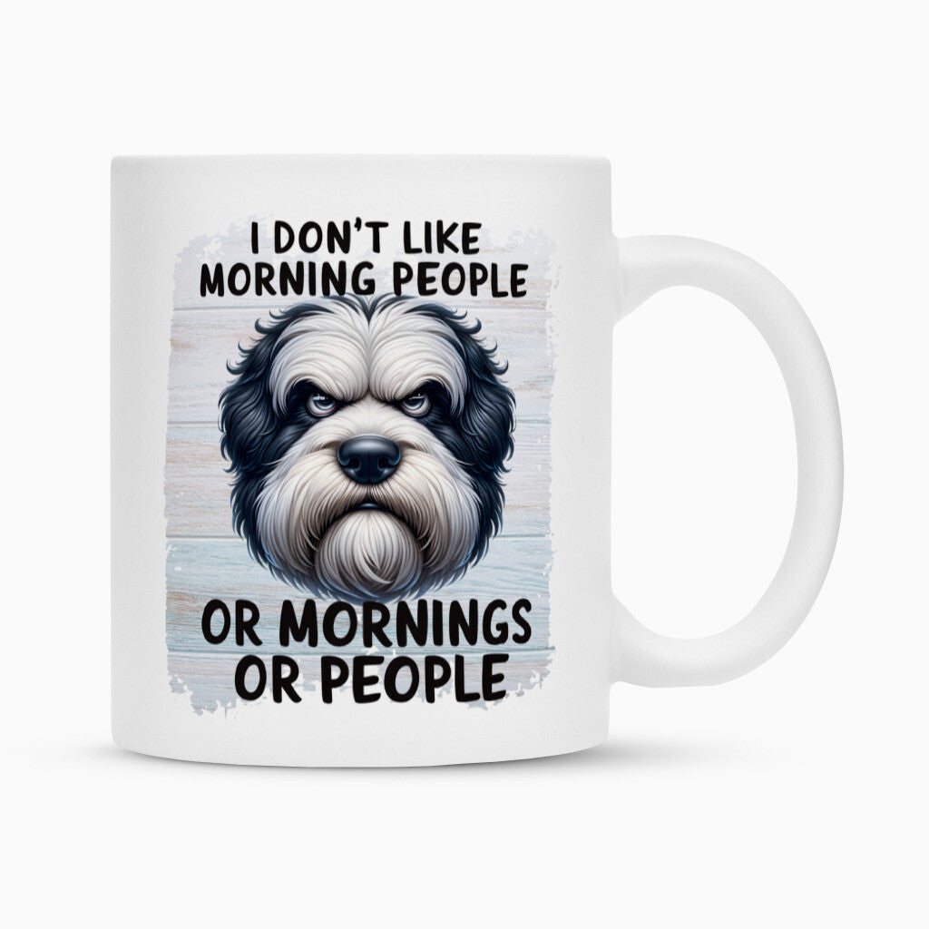 Tasse "Bobtail - Morning People" Weiß – hunde-shirt.de