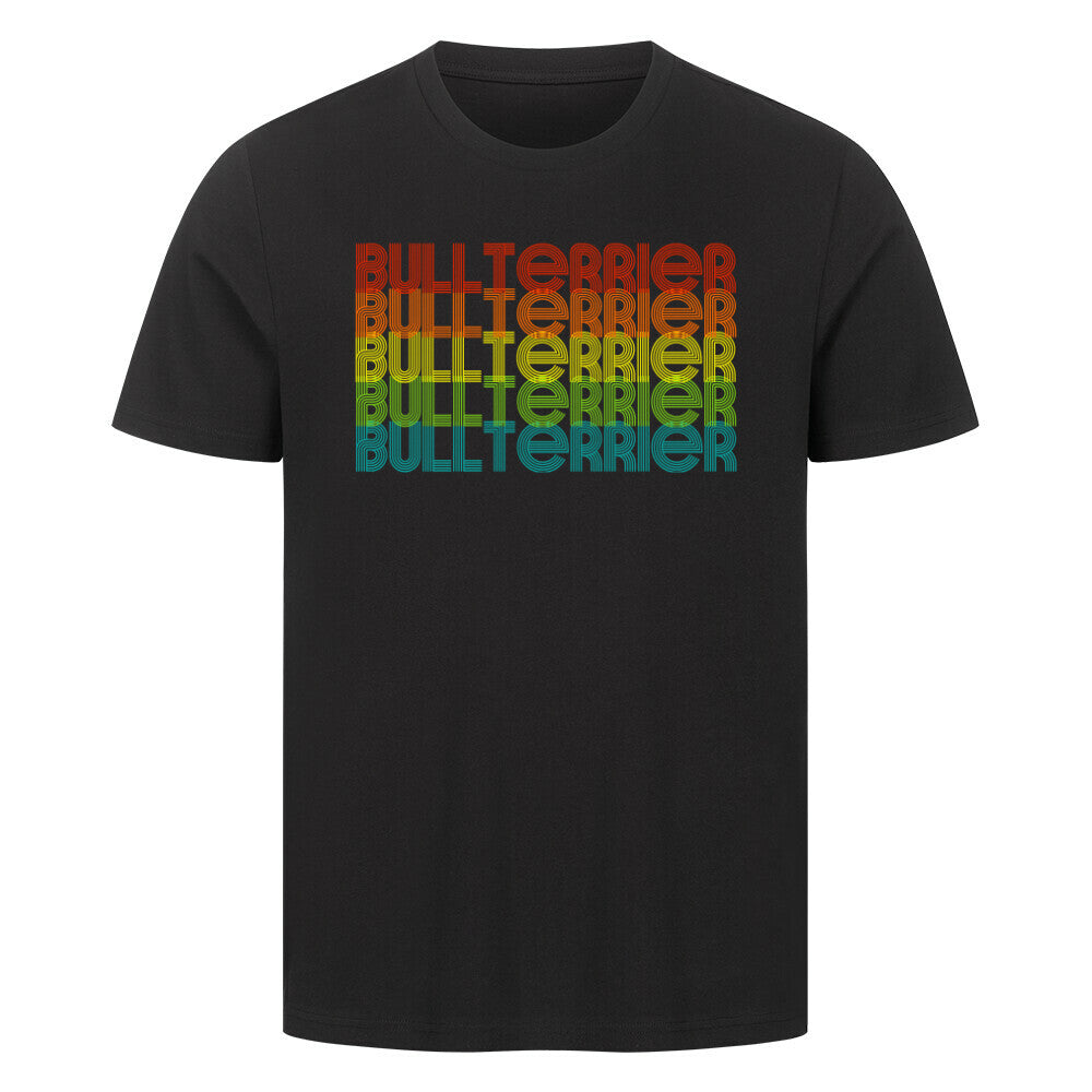 Premium T-Shirt "Bullterrier - RETRO" Schwarz – hunde-shirt.de