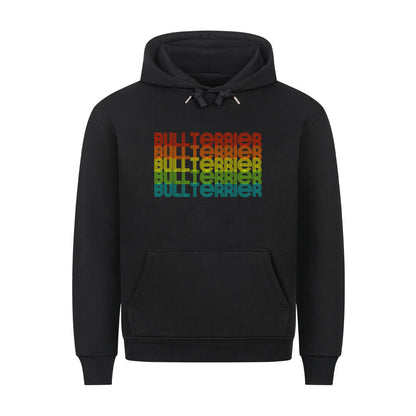 Premium Hoodie "Bullterrier - RETRO" Schwarz – hunde-shirt.de