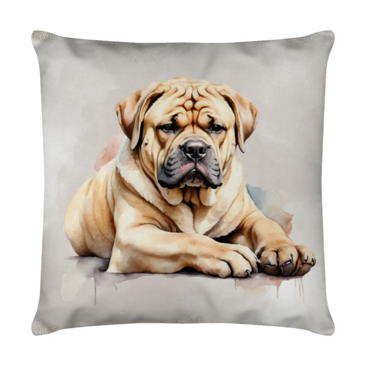 Kissen "Ca de Bou - Relax" Weiß – hunde-shirt.de