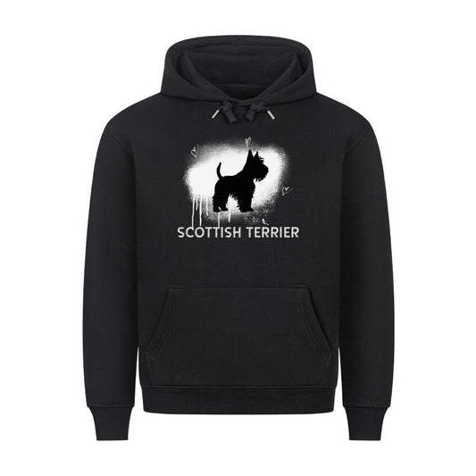Premium Hoodie "Scottish Terrier - Brush" Schwarz – hunde-shirt.de