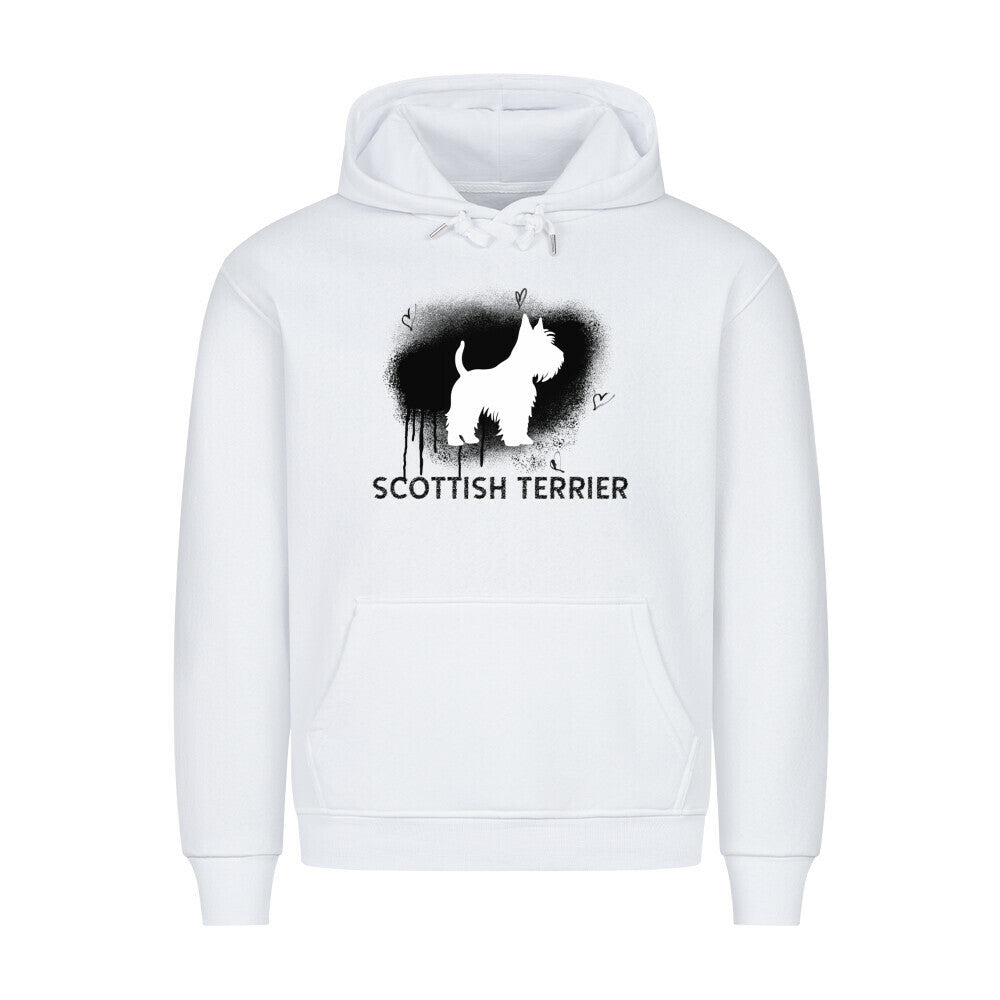 Premium Hoodie "Scottish Terrier - Brush" Weiß – hunde-shirt.de