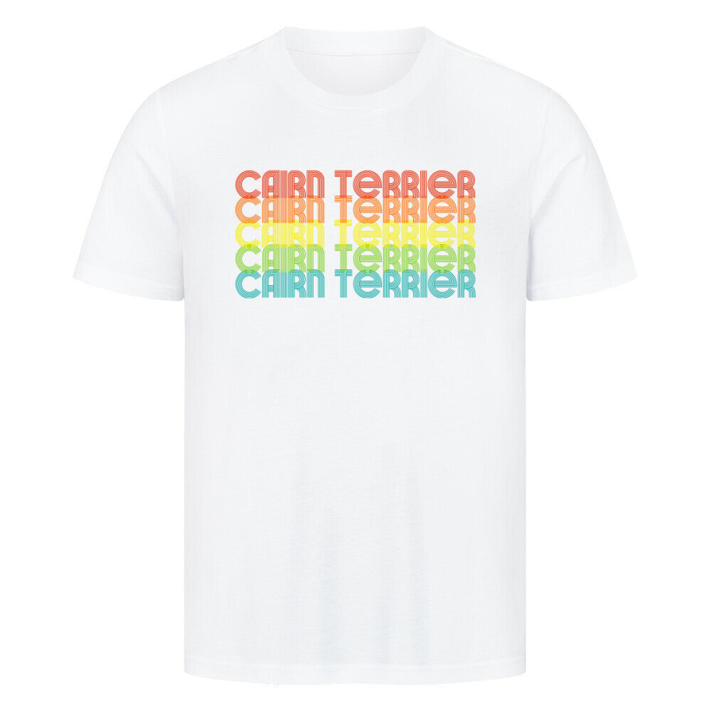 Premium T-Shirt "Cairn Terrier - RETRO" Weiß – hunde-shirt.de