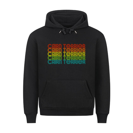 Premium Hoodie "Cairn Terrier - RETRO" Schwarz – hunde-shirt.de