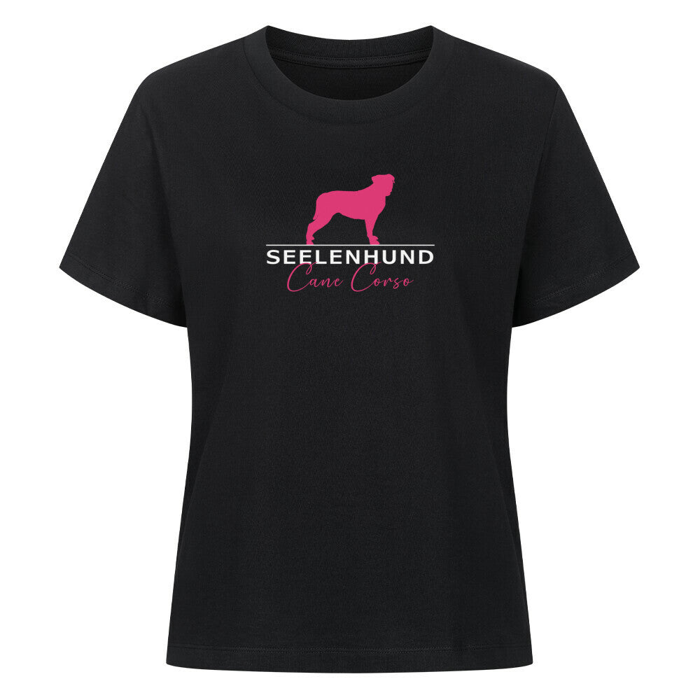 Premium Damen-Shirt "Cane Corso - Seelenhund II" Schwarz – hunde-shirt.de
