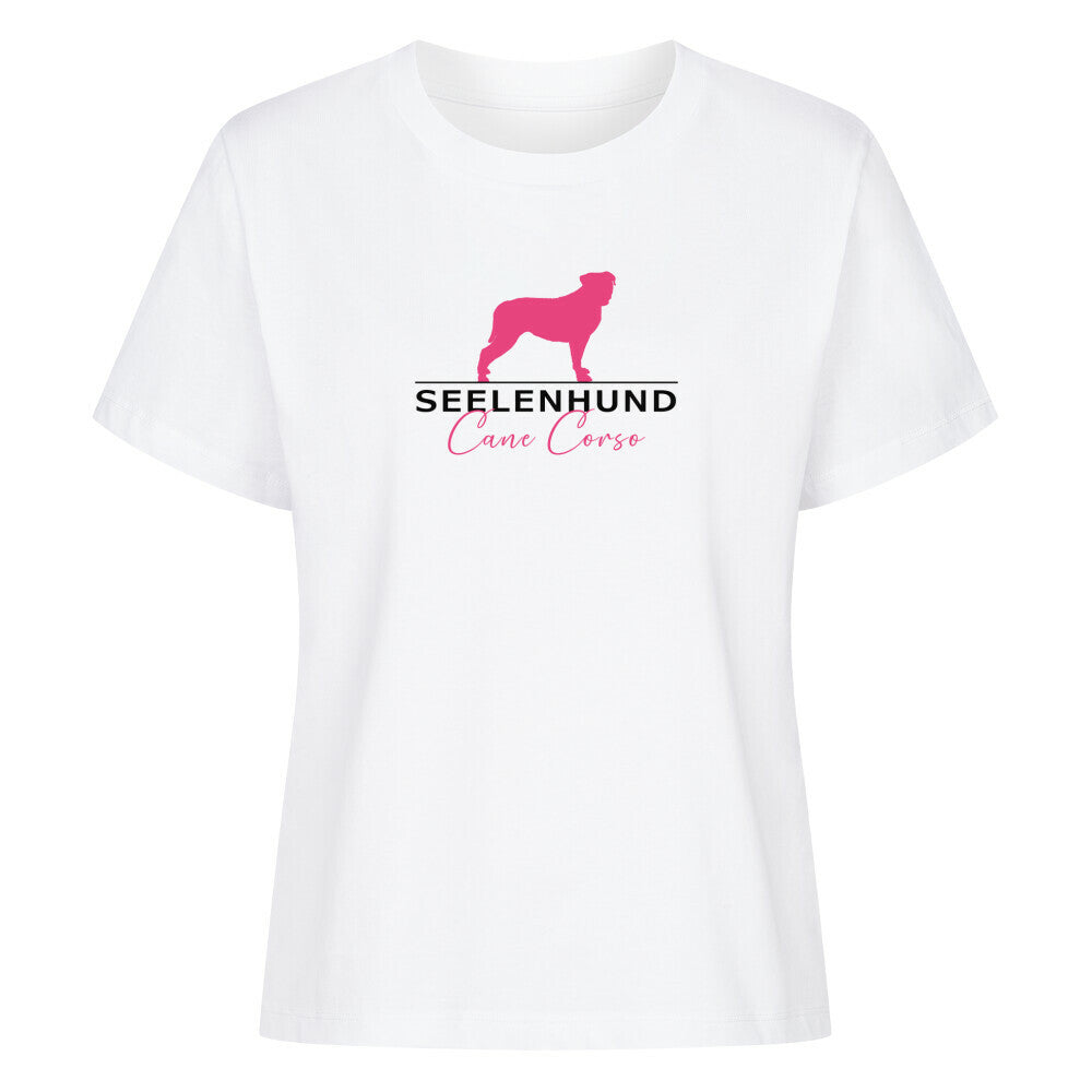 Premium Damen-Shirt "Cane Corso - Seelenhund II" Weiß – hunde-shirt.de