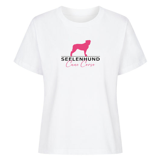 Premium Damen-Shirt "Cane Corso - Seelenhund II" Weiß – hunde-shirt.de
