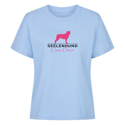 Premium Damen-Shirt "Cane Corso - Seelenhund II" Sky Blue – hunde-shirt.de