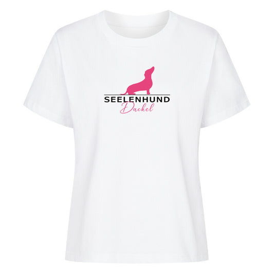 Premium Damen-Shirt "Dackel - Seelenhund" Weiß – hunde-shirt.de