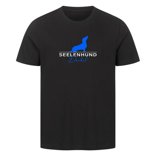 Premium T-Shirt "Dackel - Seelenhund" Schwarz – hunde-shirt.de