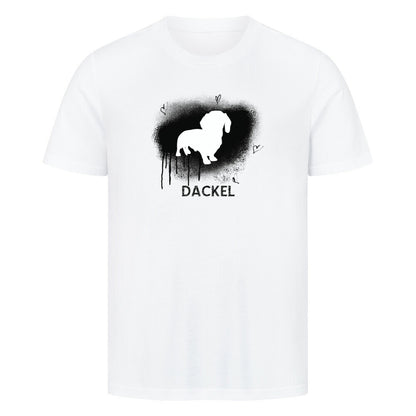 Premium T-Shirt "Dackel - Brush" Weiß – hunde-shirt.de