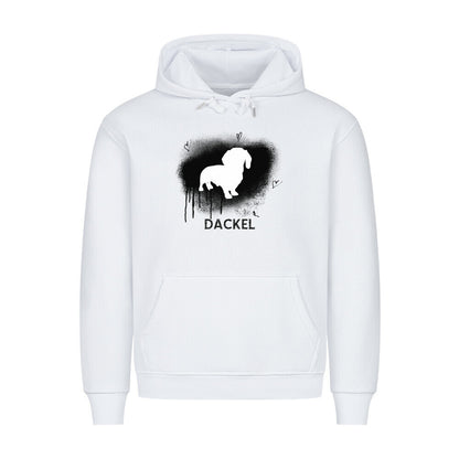 Premium Hoodie "Dackel - Brush" Weiß – hunde-shirt.de
