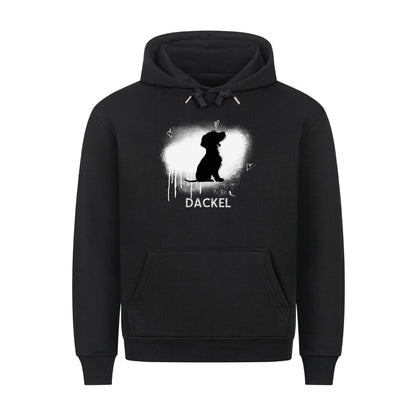 Premium Hoodie "Rauhaardackel - Brush" Schwarz – hunde-shirt.de