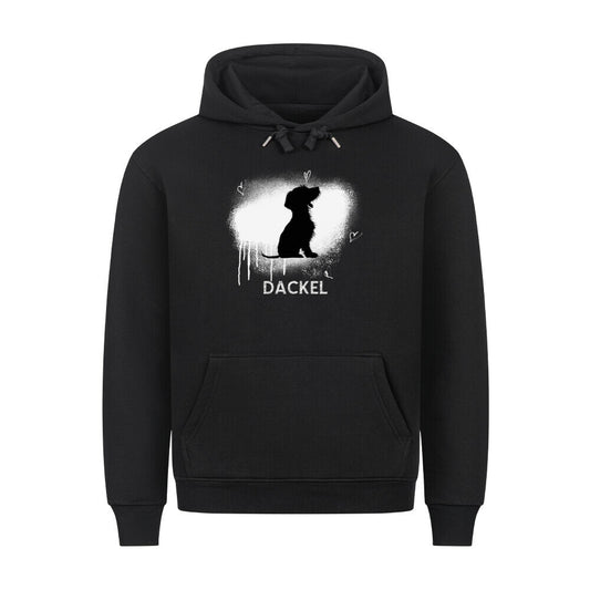Premium Hoodie "Rauhaardackel - Brush" Schwarz – hunde-shirt.de