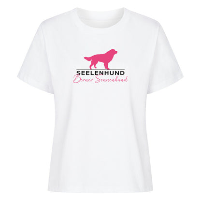 Premium Damen-Shirt "Berner Sennenhund - Seelenhund" Weiß – hunde-shirt.de