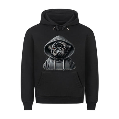 Premium Hoodie "Mops - Hooded" Schwarz – hunde-shirt.de