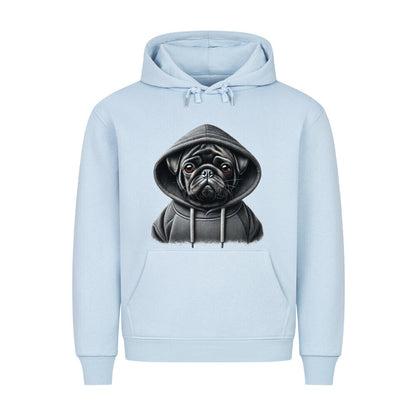Premium Hoodie "Mops - Hooded" Babyblau – hunde-shirt.de