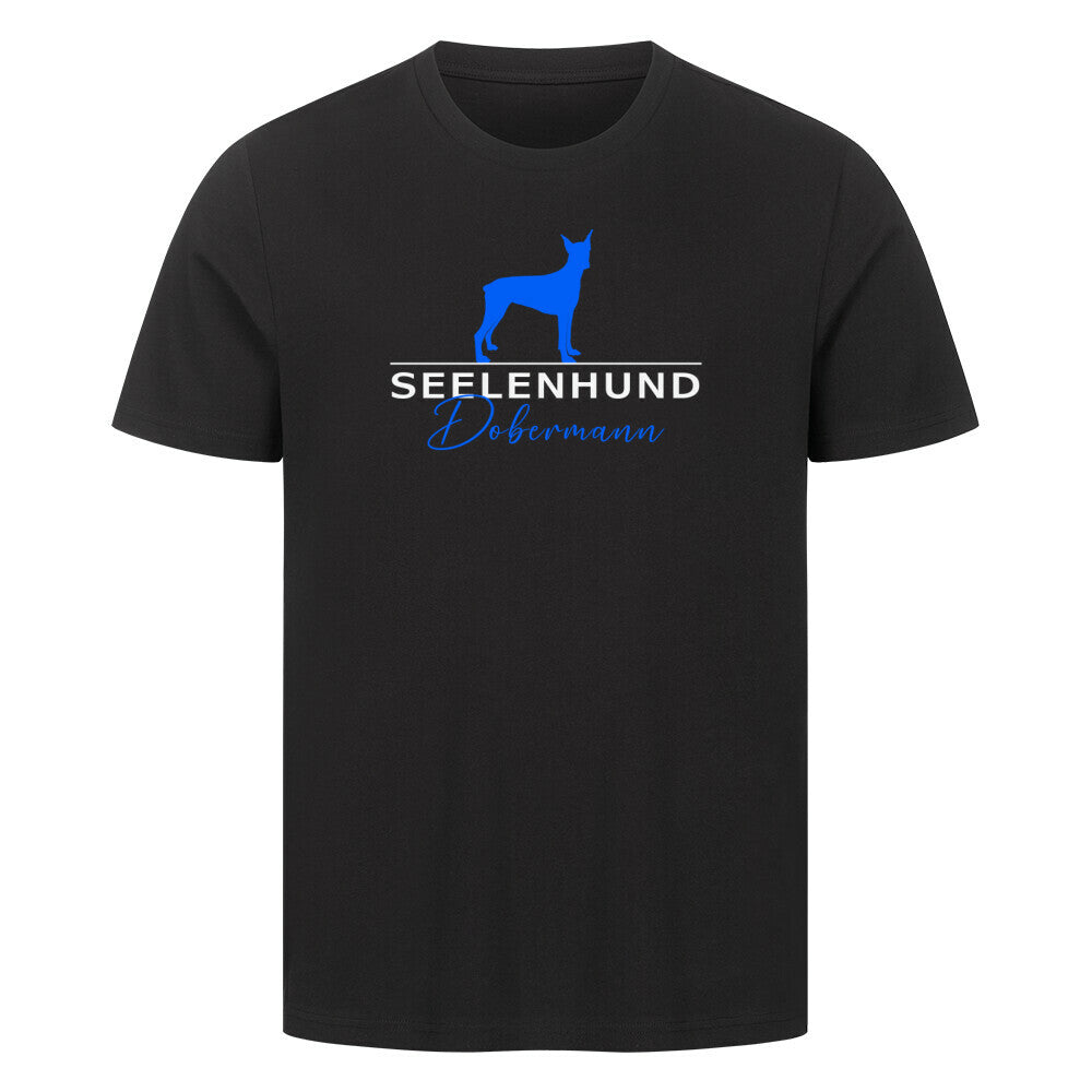 Premium T-Shirt "Dobermann - Seelenhund" Schwarz – hunde-shirt.de