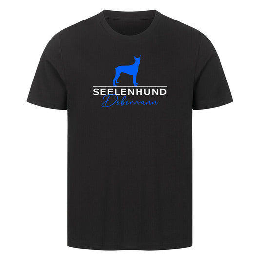 Premium T-Shirt "Dobermann - Seelenhund" Schwarz – hunde-shirt.de