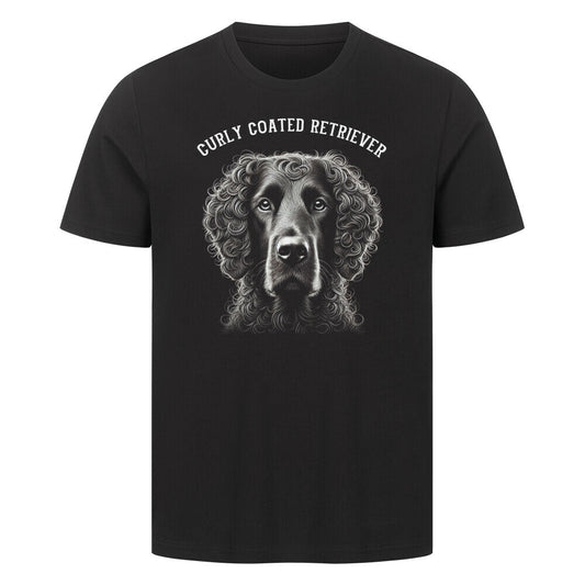 Premium T-Shirt "Curly Coated - Pure" Schwarz – hunde-shirt.de