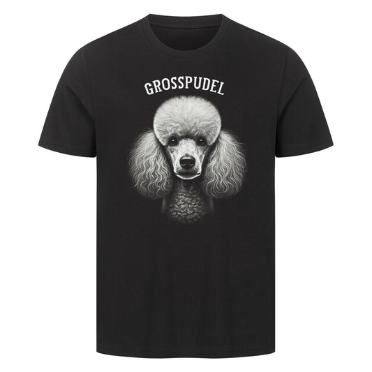 Premium T-Shirt "Großpudel / Königspudel - Pure" Schwarz – hunde-shirt.de