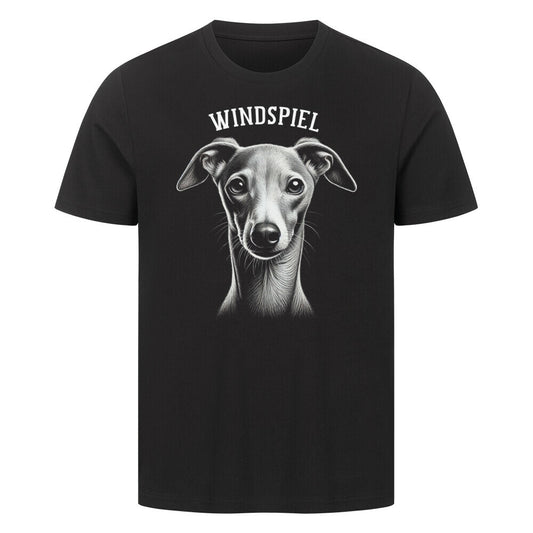 Premium T-Shirt "Windspiel - Pure" Schwarz – hunde-shirt.de