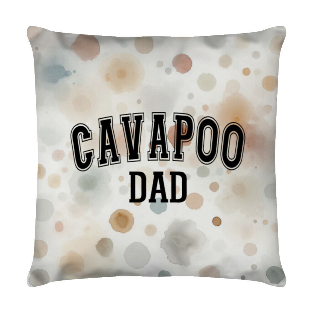 Kissen "Cavapoo - DAD" Weiß – hunde-shirt.de