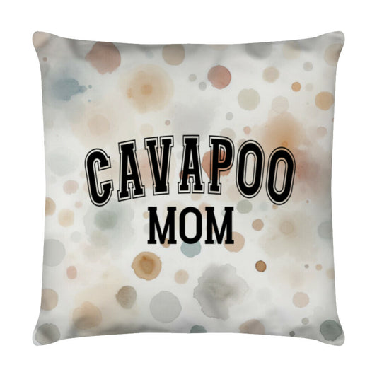 Kissen "Cavapoo - MOM" Weiß – hunde-shirt.de