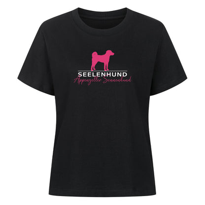Premium Damen-Shirt "Appenzeller - Seelenhund" Schwarz – hunde-shirt.de