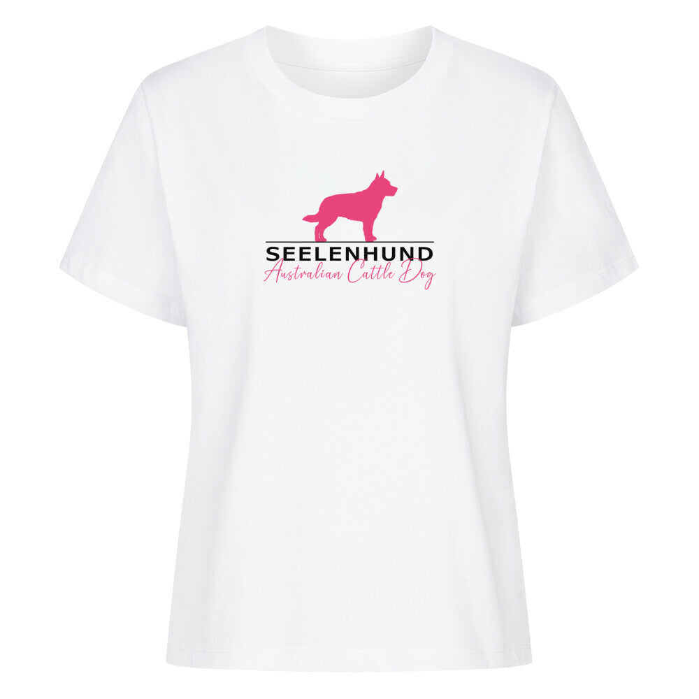 Premium Damen-Shirt "Australian Cattle Dog - Seelenhund" Weiß – hunde-shirt.de