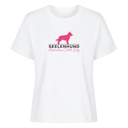 Premium Damen-Shirt "Australian Cattle Dog - Seelenhund" Weiß – hunde-shirt.de