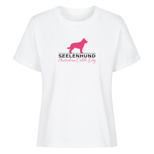 Premium Damen-Shirt "Australian Cattle Dog - Seelenhund" Weiß – hunde-shirt.de