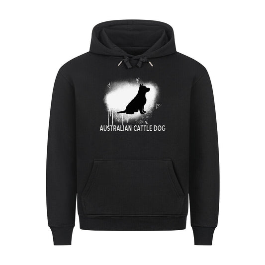 Premium Hoodie "Australian Cattle Dog - Brush" Schwarz – hunde-shirt.de