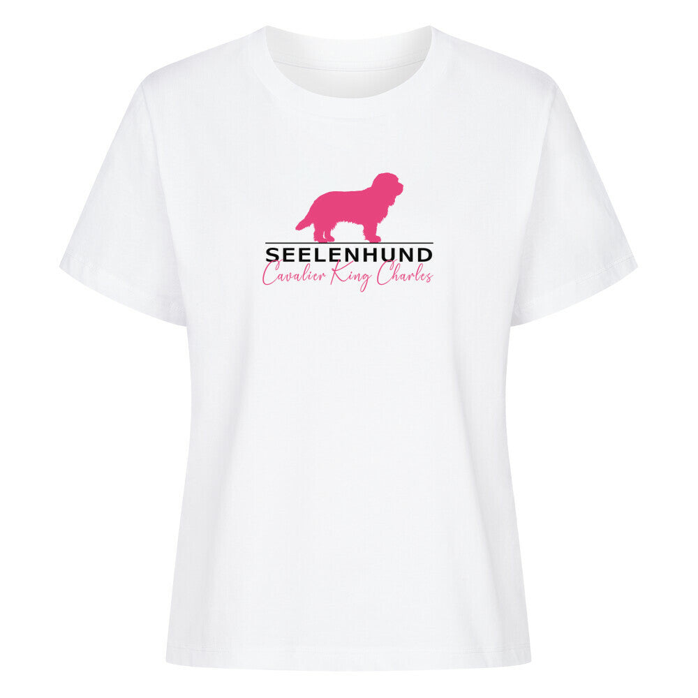 Premium Damen-Shirt "Cavalier King Charles - Seelenhund" Weiß – hunde-shirt.de