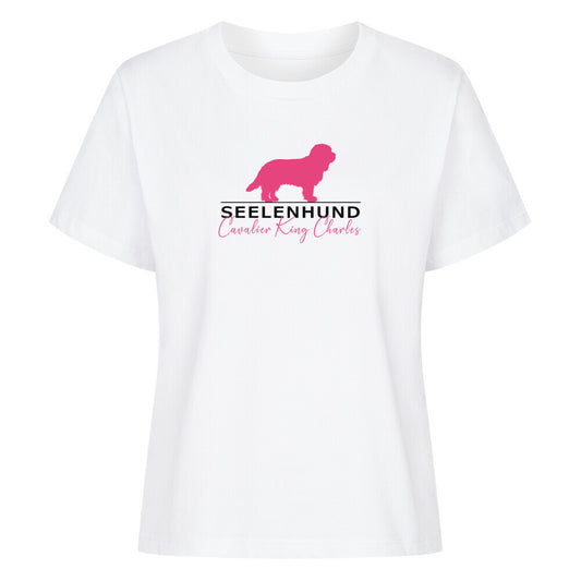 Premium Damen-Shirt "Cavalier King Charles - Seelenhund" Weiß – hunde-shirt.de
