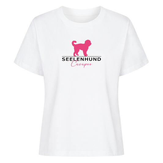 Premium Damen-Shirt "Cavapoo - Seelenhund" Weiß – hunde-shirt.de