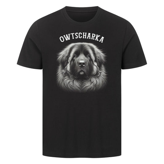 Premium T-Shirt "Owtscharka - Pure" Schwarz – hunde-shirt.de
