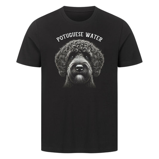 Premium T-Shirt "Portugiesischer Wasserhund - Pure" Schwarz – hunde-shirt.de