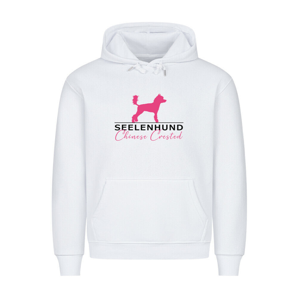 Premium Hoodie "Chinese Crested - Seelenhund" Weiß – hunde-shirt.de