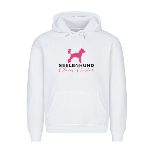 Premium Hoodie "Chinese Crested - Seelenhund" Weiß – hunde-shirt.de
