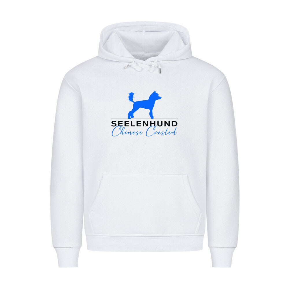 Premium Hoodie "Chinese Crested - Seelenhund" Weiß – hunde-shirt.de