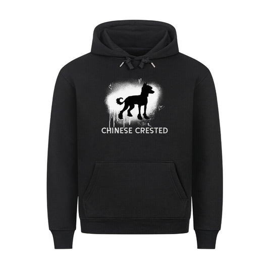 Premium Hoodie "Chinese Crested - Brush" Schwarz – hunde-shirt.de