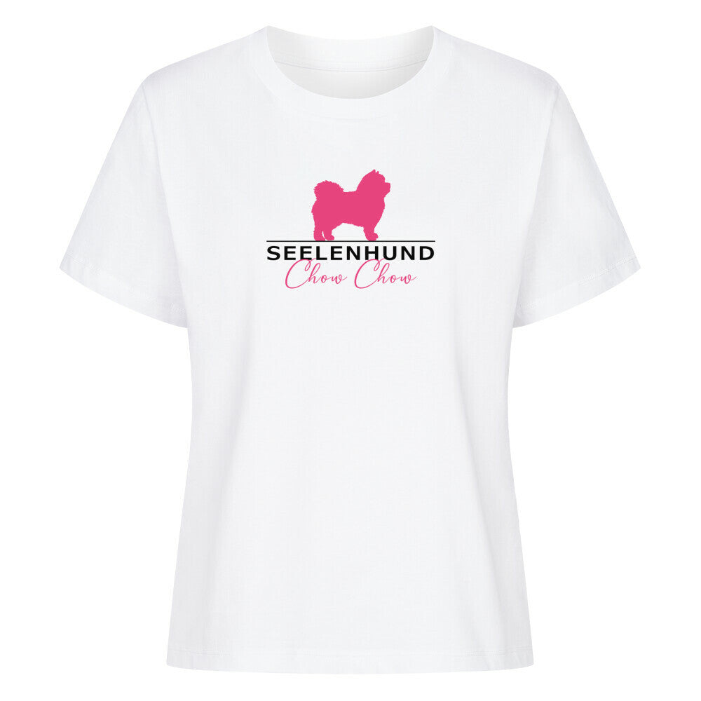 Premium Damen-Shirt "Chow Chow - Seelenhund" Weiß – hunde-shirt.de