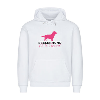 Premium Hoodie "Cocker Spaniel - Seelenhund" Weiß – hunde-shirt.de