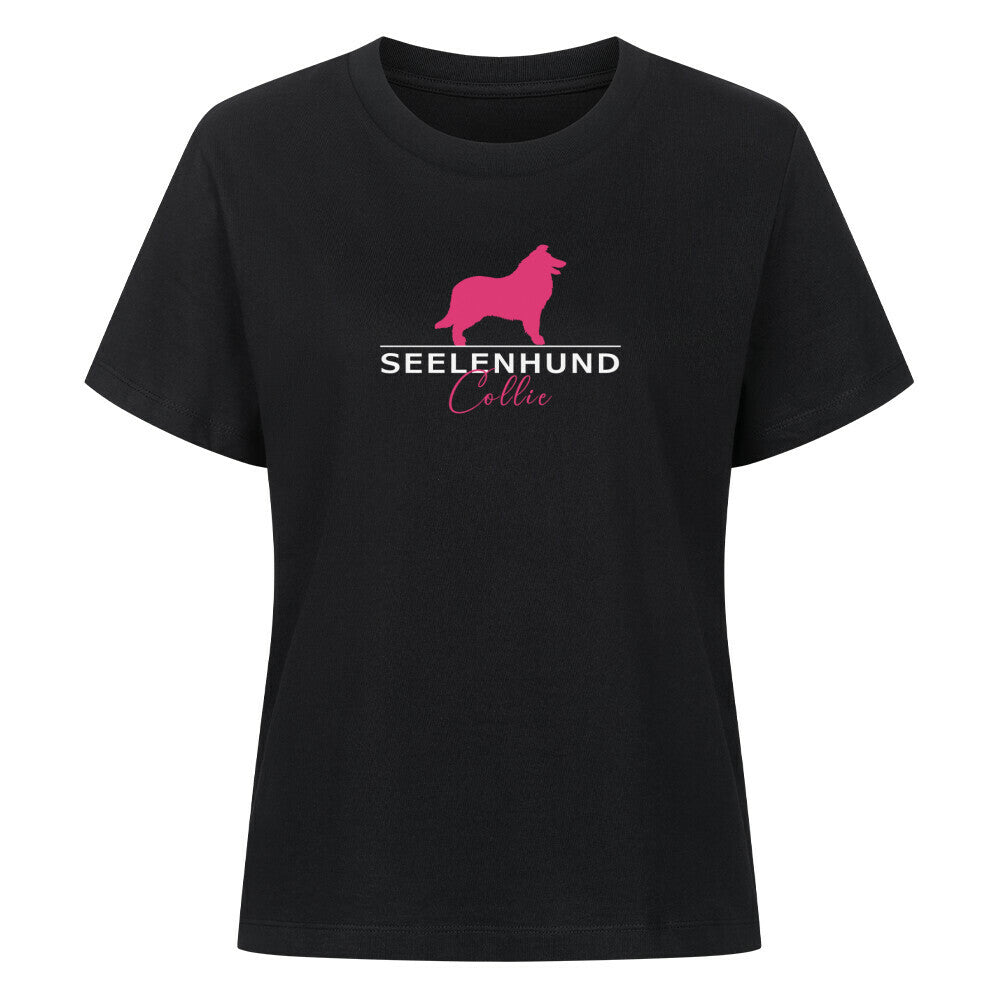 Premium Damen-Shirt "Collie - Seelenhund" Schwarz – hunde-shirt.de
