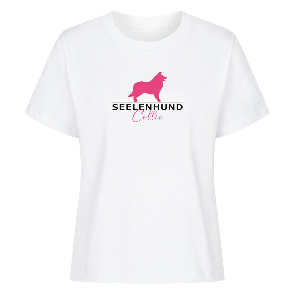 Premium Damen-Shirt "Collie - Seelenhund" Weiß – hunde-shirt.de