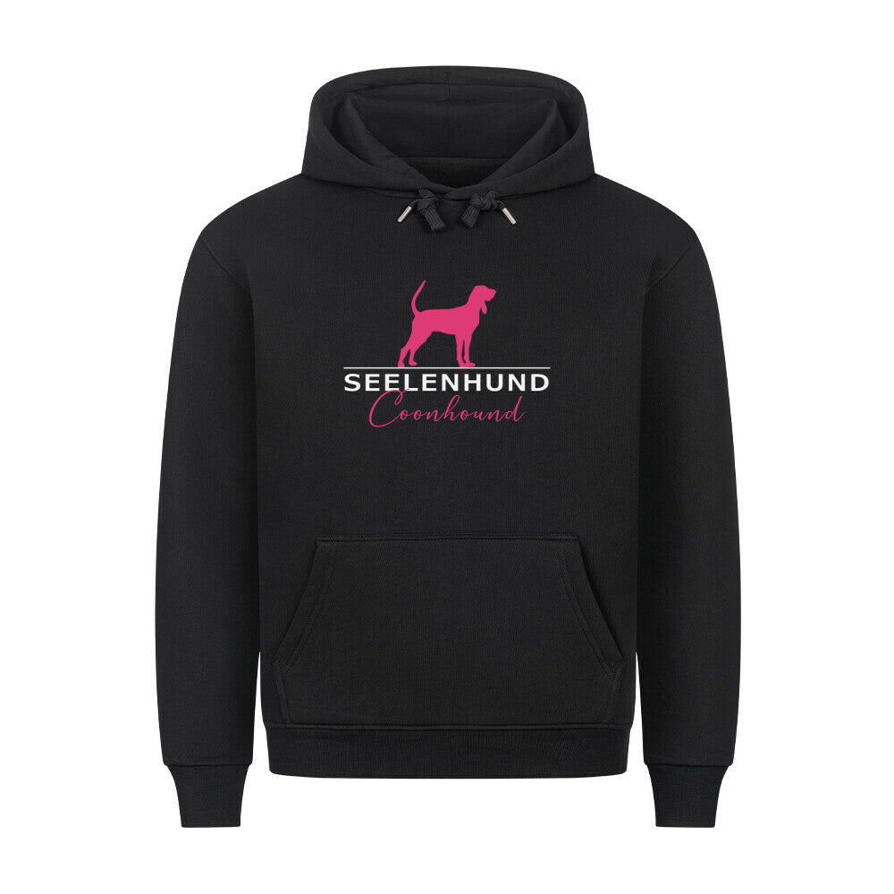 Premium Hoodie "Coonhound - Seelenhund" Schwarz – hunde-shirt.de